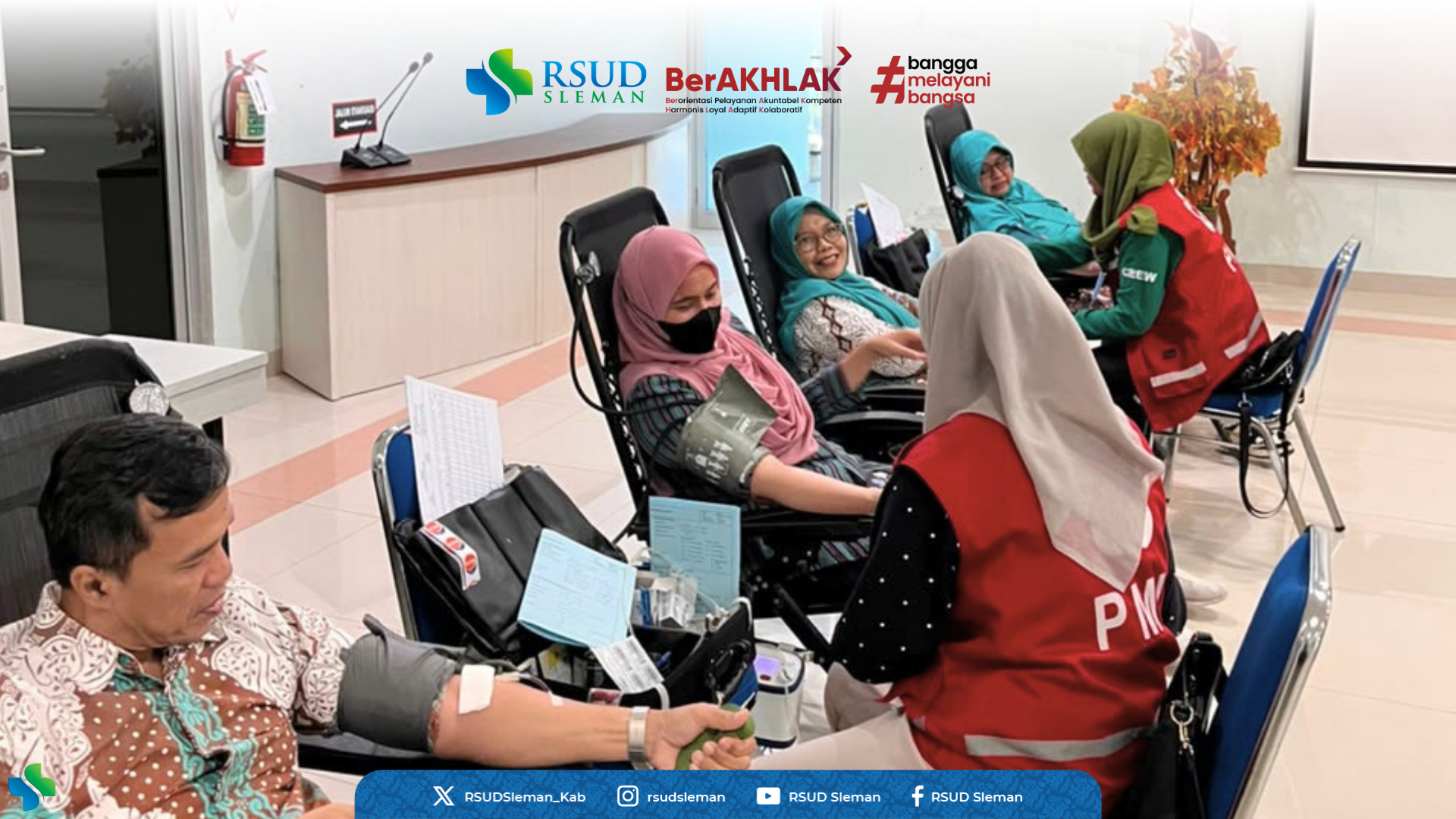 Donor Darah Bersama PMI, RSUD Sleman Himpun 23 Kantong Darah