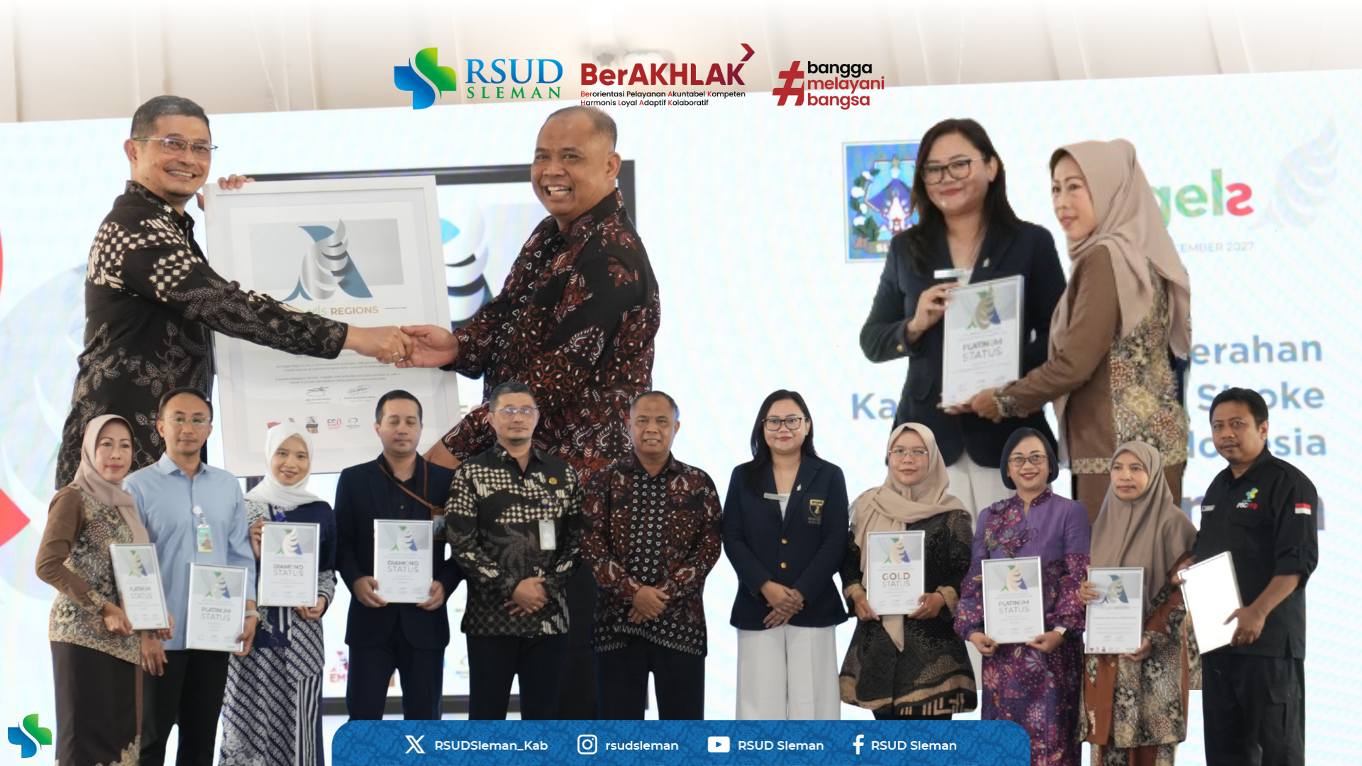 RSUD Sleman Raih Platinum Award, Kabupaten Sleman Jadi Kabupaten Siaga Stroke Pertama di Indonesia