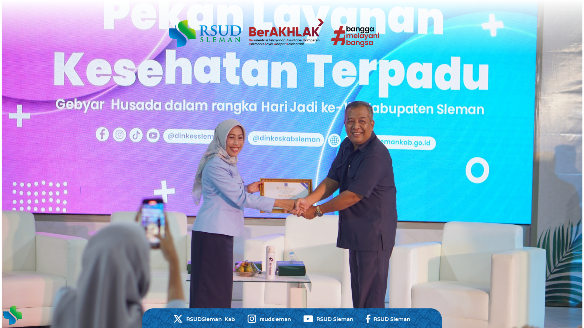 Dukung Program Prioritas Nasional, RSUD Sleman Raih Sertifikat Penghargaan